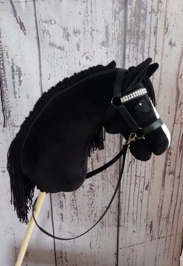 czarny hobby horse z odmianą na pyszczku, formatu A4.Kary